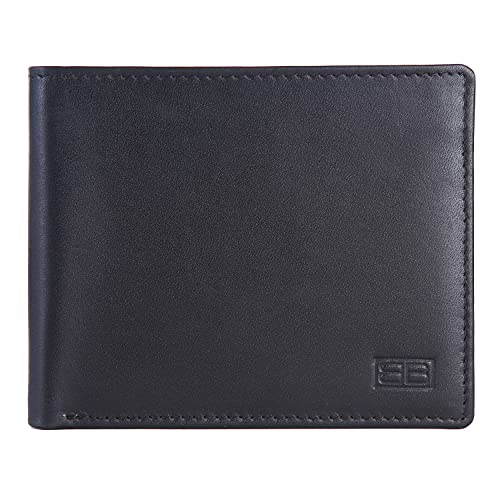 Image of Brooklyn Bridge Genuine Leather Slim Wallets for Men VT Black Men's Genuine Leather Wallet with RFID Blocking Bifold, Branded Quality Mens Wallet, Slim Compact, Minimalist Thin, Front Pocket Gift Set
