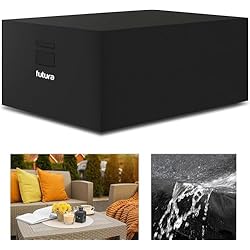 Ventilador Futurista Futura Fundas para muebles de jardín de ratán para exteriores, impermeables, 150 x 90 x 75 cm, tela Oxford 600D extra resistente, resistente a desgarros con forro de PVC, rejillas de ventilación y