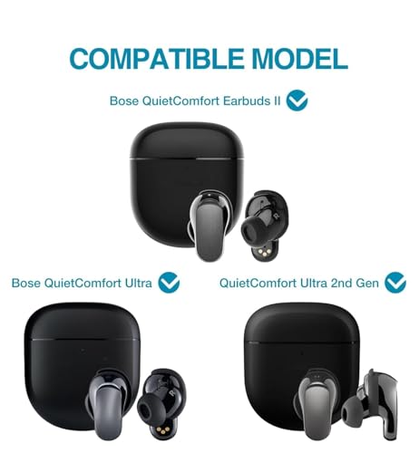 Image of Protective Silicone Cover Compatible with Bose QuietComfort Earbuds II 2022 / QuietComfort Ultra 2023 / QuietComfort Ultra 2nd Gen Charging Case (Earbuds & Charging Case not Included) - Mint Green