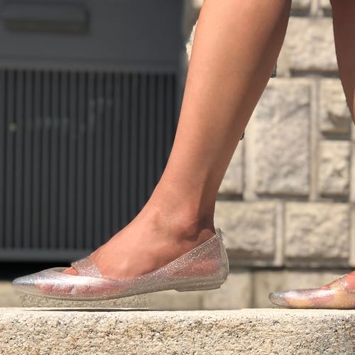 Image of Sleek /Pointed Toe Dress Slip on Jellies, Ballet flats /Jelly Sandal Shoes for Women