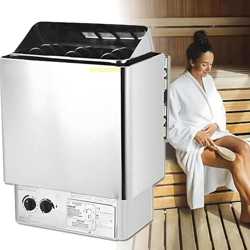 Calefactor de sauna mural en acero inoxidable de 3-6kW con termostato digital para interior