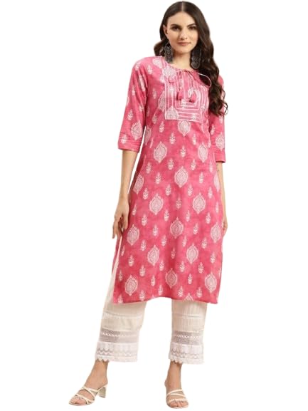 Kurta droite Varanga avec motif ethnique chic pour femme élégante