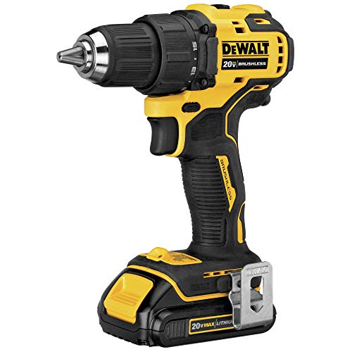 DEWALT 20V MAX Cordless Drill / Driver Kit, Compact, 1/2-Inch (DCD708C2)