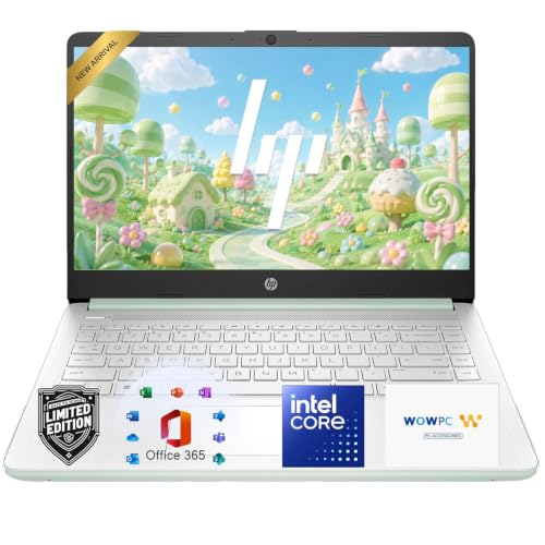 HP 14″ Laptop Computer, 2026-2027 Edition, Intel N150 Processor, 4GB DDR5 RAM, 128GB SSD, 1TB Cloud Storage, Windows 11 with Microsoft 365