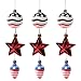 Independence Lot de 9 boules suspendues en forme de boule américaine 4 cadeaux pour le jour de jul Ornement Peint Y Hangs Noir