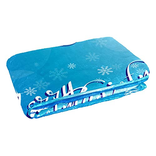 Couverture chaude de Noël plaid isolant et moelleux scène de neige pour camping - 3