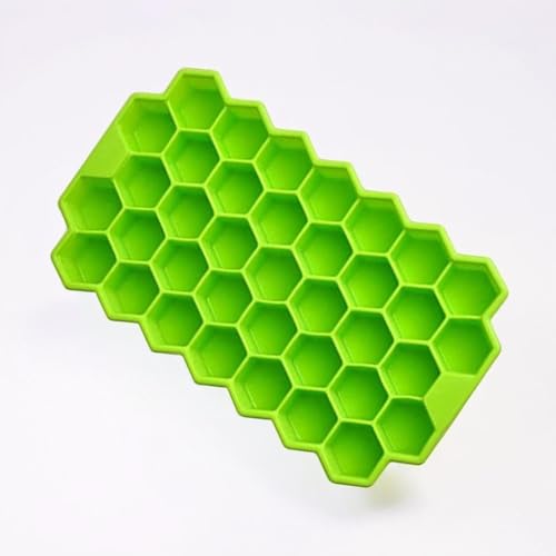 Image of Ice Cube Tray Silicone for Freezer Honeycomb 37 Cavity Ice Cube Mould Flexible Tray for Freezer, Chocolate Cake Maker, Ice Trays for Chilled Drinks, Reusable (Pack of 1)