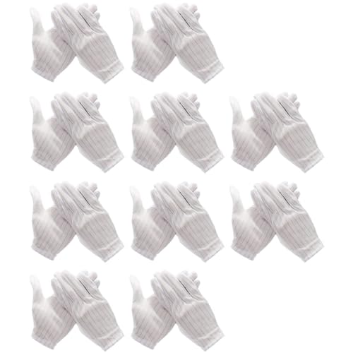 DOITOOL 10 Pares Guantes antiestáticos reparar guante aplicador antiestático electrónica gloves guantes de seguridad antiestáticos guantes de reparacion electronica fibra conductora