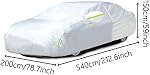 Whole Car Cover Waterproof All Weather Covers with Zipper for Rain Sun Winter Snow Automobiles Outdoor Universal Full Exterior Snowproof UV Protection Dust Scratch Proof Fit Large Sedan(193" to 208")