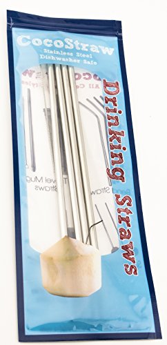 4 Bend Stainless Steel Straws Ozark Trail 30-Ounce Double-Wall Rambler Vacuum Cups - Cocostraw Brand Drinking Straw (4 Bend Straws 30Oz) #TOP4