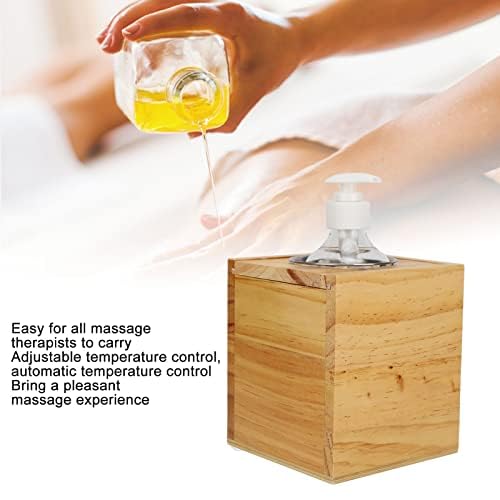 Brrnoo Calentador de Botella de Aceite Ajustable para Masaje, Calentador de Loción de Spa, Dispensador de Aceite Calentado, Loción y Crema Calentador de Aceite Eléctrico