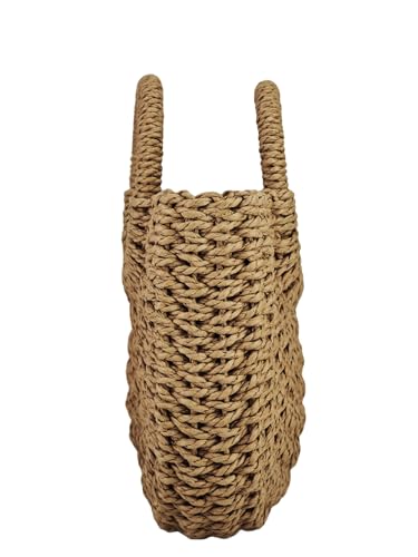 Women's Straw Beach Bag Woven Crossbody Shoulder Bags Summer Handle Satchel Handbag Purse with Chain3