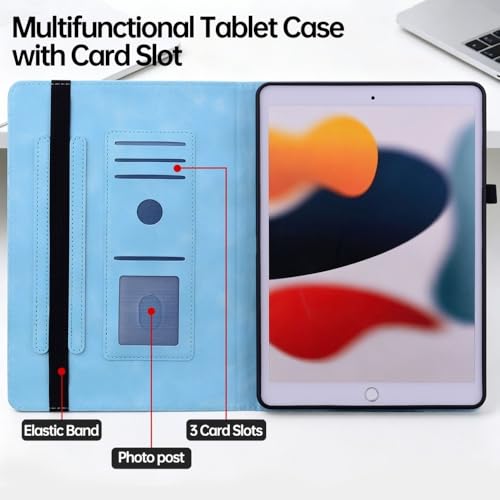 Étui pour Samsung Galaxy Tab S6 Lite 2024 bleu clair en cuir à rabat