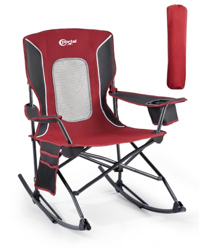 Silla Mecedora Plegable para Camping Portal, Capacidad 350 libras, Portátil