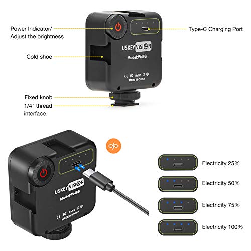 USKEYVISION Smartphone Video Vlogging Kit/Video Microphone Light Kit/YouTube Equipment, with Unique Design, for iPhone