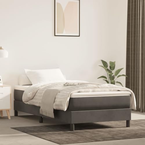 SooIarix Colchón de muelles ensacados de color gris oscuro, 120 x 190 x 20 cm, tejido suave, dureza media, ideal para sillones de invitados y de dormir, colchón transpirable de calidad