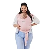 Moby x Petunia Pickle Bottom Baby Wrap Carrier Easy-Wrap for Newborns to Toddlers (8-33lbs), Infant Sling Carrier, Lightweight & Hands Free Design, Adjustable for All Body Types (Rose Quartz Eyelet)