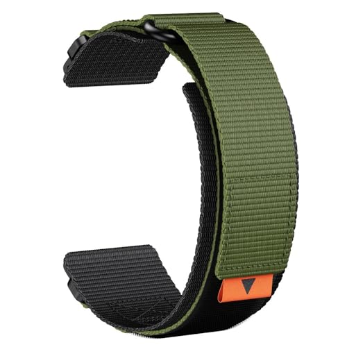 Bande de montre nylon 26 mm noir compatible Fenix 5X Plus 6X Pro 7X bracelet ajustable