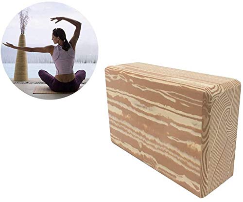 HZWLF Hilfsmittel Holzmaserung Farbe Yoga Ziegel Eva Schaum High Density Übungsblock Tanzhilfen Balance Geruchlos