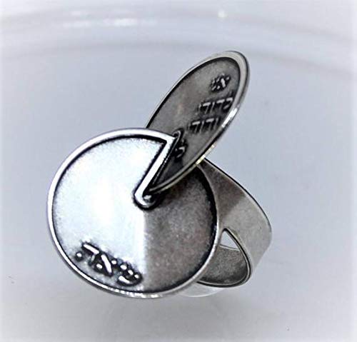 Statement Ring For Women, Love Ring Engraved With Hebrew Verses, Unique Sterling Silver Geometric Infinity Ring, Handmade Israeli Spiritual Jewelry Anniversary Gift, 72 Names Of God, Made In Israel #TOP2