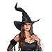 Black Crooked Witch Hat - Adult Size, 1 Pc