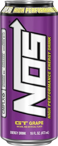 NOS GT Grape: High Performance Energy Drink. 16 Fl oz (Pack of 15)