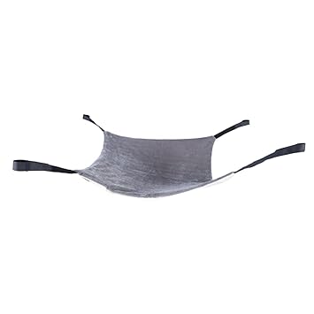 Pet Cage Hammock, Cat Bed Breathable Soft Comfortable Large for Kitten for Puppy for Ferret(Beige+Grey, L)