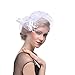 Produktbild Damen Tulle Feather Fascinator Stirnband Netz Blume Haarclip für Cocktail Party Royal Ascot Hochzeit Hut