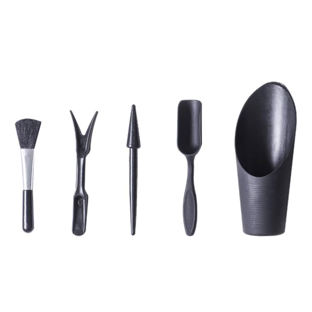 SEIWEI 5 Pcs Succulent Tools Set, Mini Garden Bonsai Planting Tools Miniature Planting Gardening Kit for Indoor Outdoor Miniature Fairy Garden Plant Care
