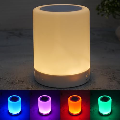 Image of Gift Me Bazar Led Touch Speaker with Portable Night Light | Smart Colour Changing Touch Control | Wireless Bluetooth Speaker | Bedside Table Lamp with Multicolored