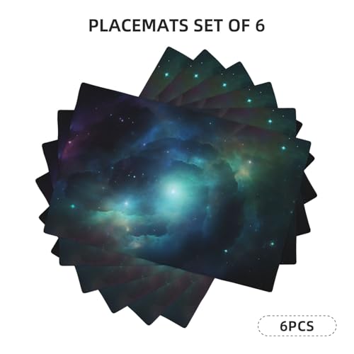 Sets de table galaxie aspect lin de qualité supérieure pour intérieur - 3