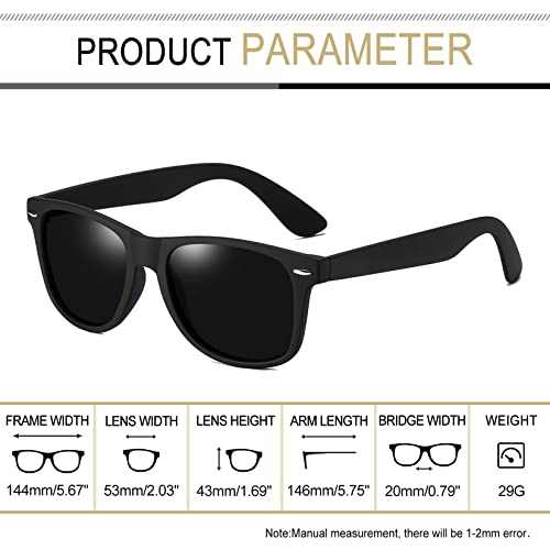 Image of Joopin Square Sunglasses Polarized UV400 Designer Sun Glasses Men Women | Oversized, Plastic Frame, Retro, Vintage, Unisex, Trendy Shades for Driving, Party, Fishing, Business, Costume