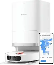 Xiaomi Robot Vacuum X20+ com estação base inteligente multifuncional 6000Pa, potência de sucção, navegação a laser LDS, controle de voz, molhado e seco, 4 L, 30 W, C101, branco