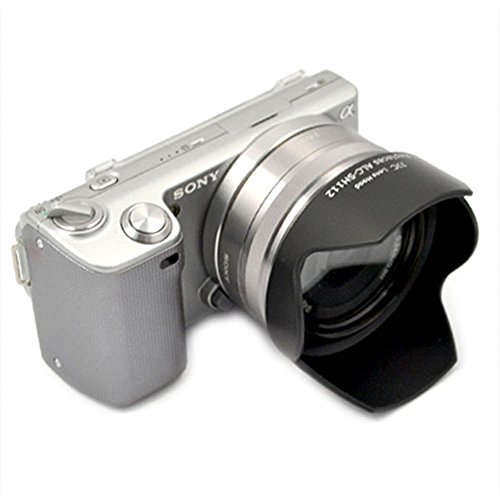 Sombrilla para lente JJC LH-112 tipo tulipa para lentes Sony E 35mm f/1.8 OSS, FE 28mm f/2.0, E 16mm f/2.8 y E 18-55mm f/3.5-5.6 OSS, reemplazo de ALC-SH112 miniatura 7
