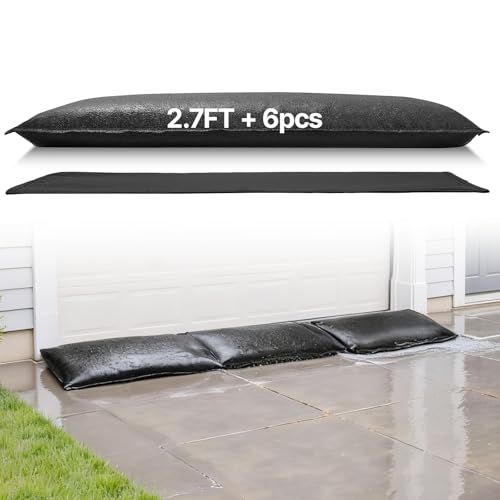 VEVOR Flood Barrier, 6 Pack, 2.7 x 1.4 ft...