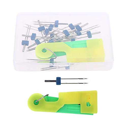 GAOFESA 18 pasadores dobles dobles con enhebrador automático de agujas para máquina de coser troqueles para hacer tarjetas