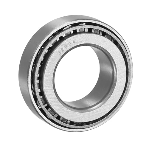 sourcing map 32904 Tapered Roller Bearing Cone and Cup Set, 20mm Bore x 37mm OD x 12mm Thick, Chrome Steel Taper Bearing Set, ABEC-3
