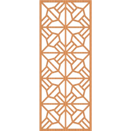 Image of 27 3 /8 inchW x 69 3 /8 inchH x 1 /4 inchT Auburn Decorative Fretwork Wood Wall Panels, Cherry