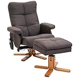 ✅Unempflindlich: Sessel und Fußhocker sind mit einem strapazierfähigen und pflegeleichten Stoff aus Polyester bezogen.