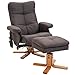 Produktbild HOMCOM Massagesessel mit Fußhocker Relaxsessel Heizfunktion TV-Sessel Polyester Braun 145°-Neigung 80 x 86 x 99 cm