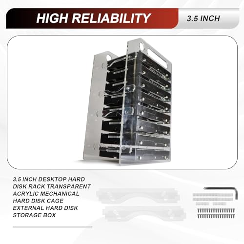 Caja Transparente para Disco Duro 3.5 Pulgadas con 6 Niveles miniatura 3