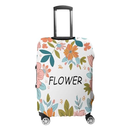 Travel Luggage Cover Suitcase Protector Colorful Floral Pattern Elastic Washable Suitcase Cover Anti-scratch Spandex Baggage Covers Fits 18-32 Inch Luggage4