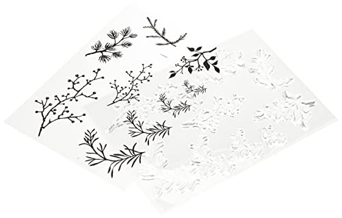 CARDIO-io Set di timbri Trasparenti, Motivo: Rami