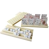 Yuanhe Set of 4 Plastic Domino Holders,Domino Racks,Domino Trays-Great for Domino Games and palying...