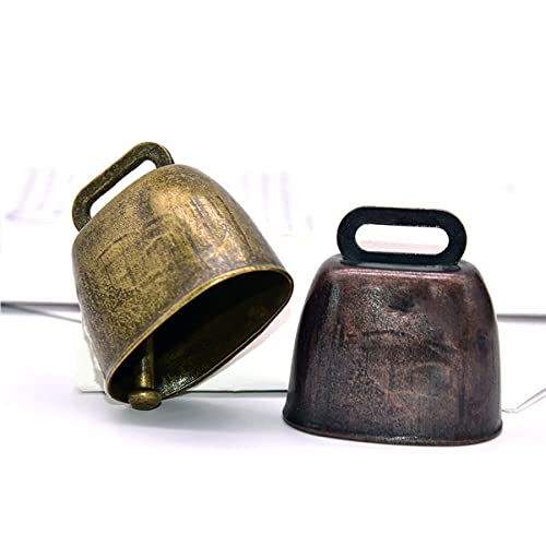 Glöckchen Metall,RoadLoo 4 Stück Kuhglocke Ziegenglocke Vintage Mini Glocken Bauernhoftiere Schaf Kuh Pferd Hängend Dekoration WindspieleHaustier Metall Klingelglocke Hängende Glocke Jangle - Image 6