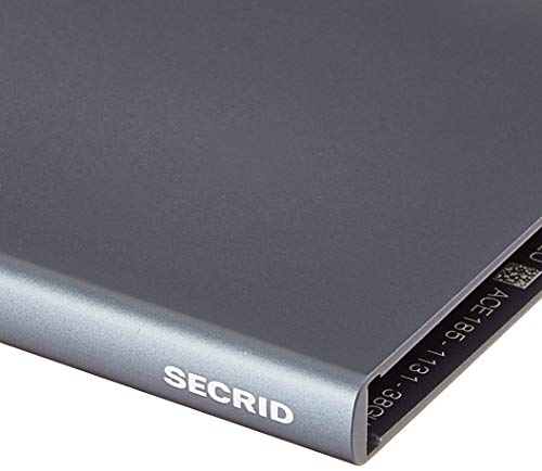 Secrid Reddot Award winning Card Protector in titanium color, Very Slim Credit Card Holder / wallet with RFID protection, with one click all 6 cards slide out gradually3