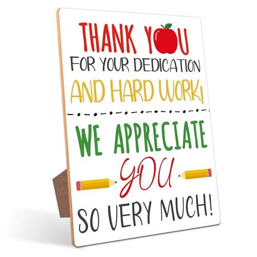Teacher Appreciation Week Sign, Thank You For Your Dedication, Employee Appreciation Sign Gift Pastor Teacher Doctor Retirement, Thank You Party Decoration
