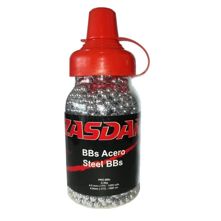 Armex Biberón Bolas BB´S de 1.500 ud. Steel BB´S 4,5 mm. Bolas de Acero.