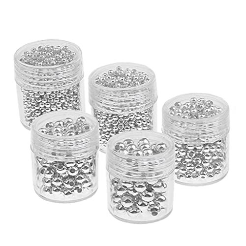 Opiniones y reviews de Fabricación de abalorios y bisutería los más recomendados. 43 Prettyia 5 Sets Perlas Espaciadoras De Acero Inoxidable Accesorios Para Fabricación De Collares Pulseras - Plata