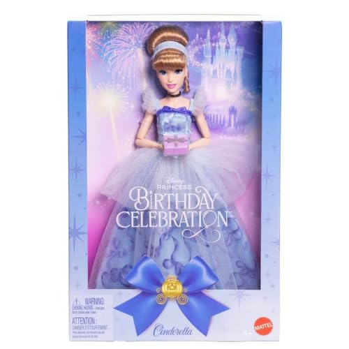 Mattel Disney Prinzessin Cinderella Geburtstag Sammelfigur Modepuppe, inspiriert vom Disney-Film… – Ansicht 6